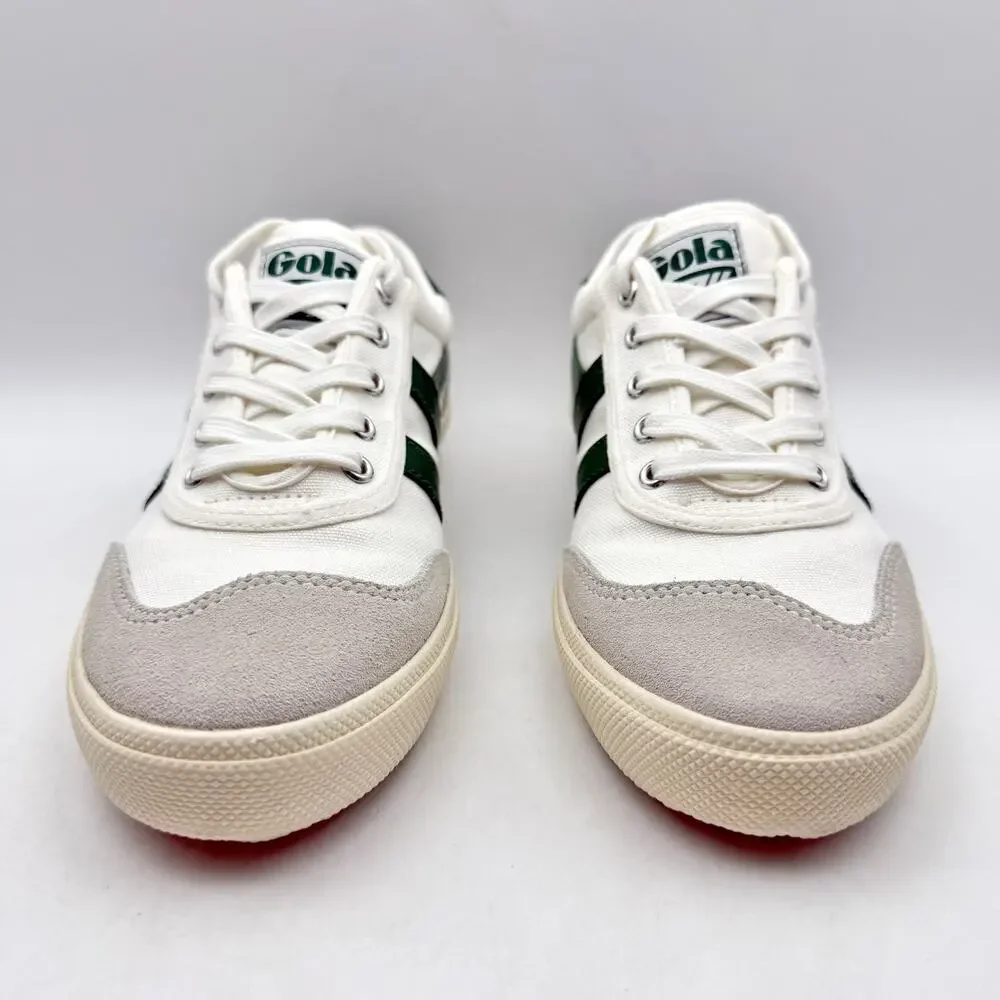 Gola Womens Badminton Sneakers EU 38 US 7 White Green Canvas Suede EUC